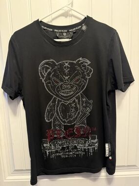 Philipp Plein Ltd Edition Platinum Line Killer Teddy Tshirt